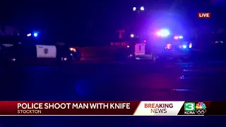 Man with knife shot by Stockton police, investigators say