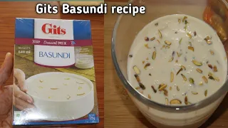 Gits basundi mix recipe | बासुंदी मिक्स पैकेट रेसिपी |  sweet basundi recipe | instant recipe |