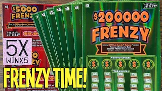 NEW FRENZY TICKETS! 25X $5,000 Frenzy + 15X $200,000 Frenzy 🔴 Fixin To Scratch