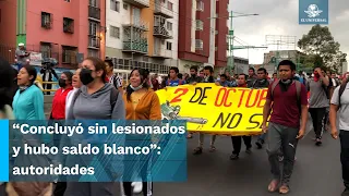 Marchan por el 2 de octubre, a 55 años de la matanza de estudiantes en Tlatelolco