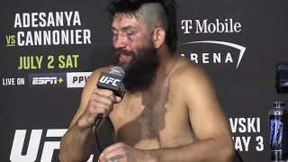 Bryan Barberena reacts to win vs Robbie Lawler UFC 276 post fight press conference