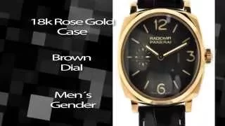 Panerai Radiomir 18K Rose Gold Watch