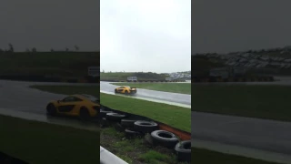 Mclaren P1 flat out in the wet at Knockhill