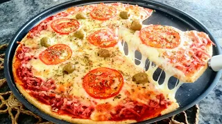 PIZZA CASEIRA SEM FARINHA DE TRIGO-FÁCIL E SABOR INCRÍVEL