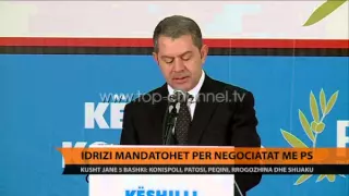 Idrizi mandatohet për negociatat me PS - Top Channel Albania - News - Lajme