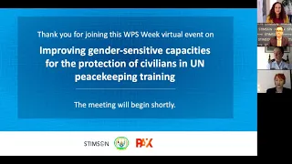 Improving gender-sensitive capacities for the protection of civilians in UN peacekeeping training