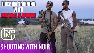 Actor Michael B Jordan Doing Firearm Training With Colion Noir For An Upcoming Movie