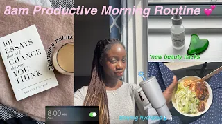 That Girl Productive Morning Routine| new habits & focusing on physical and mental health 🧘🏾‍♀️💕