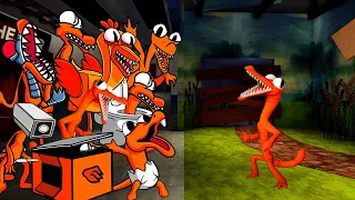 Orange Rainbow Friends All Phases VS Orange Friday Night Funkin Mod Roblox