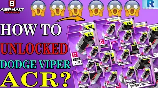 HOW TO UNLOCKED DODGE VIPER ACR IN ASPHALT 9 | GET FREE BLUEPRINTS IN ASPHALT 9 | ASPHALT 9.