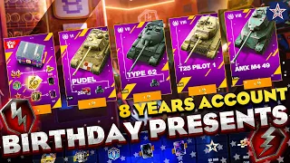 Wot Blitz Birthday Presents | Account 8 Years