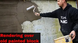 Can You Plaster Cement Render Over Painted Concrete Block Outside Walls SBR PVA Mix Ratio Part 2of 3
