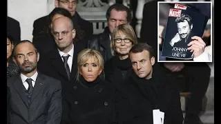 Emmanuel and Brigitte Macron lead Johnny Hallyday tributes