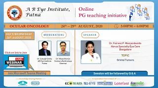 Ocular Oncology, Day 3, online PG teaching initiative
