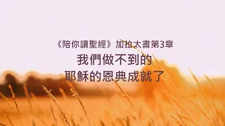 加拉太書3章/陪你讀聖經《我們做不到的，耶穌的恩典成就了》