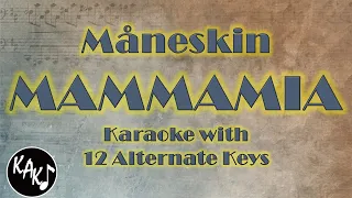 MAMMAMIA Karaoke - Måneskin Instrumental Lower Higher Female Original Key