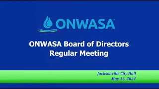 ONWASA Board of Directors - May 16, 2024