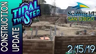 Tidal Twister Construction Update 2/15/19 | SeaWorld San Diego's New Coaster!