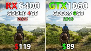 RX 6400 vs GTX 1060 (PCIE 3.0) - Test in 19 Games