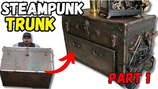 Part 1 Steampunk Steamer Trunk Coffee Table