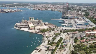 PULA, CROATIA (4K drone shot)