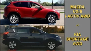 SLIP TEST - Mazda CX-5 i-ACTIV AWD vs Kia Sportage 4WD - @4x4.tests.on.rollers