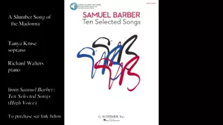 Samuel Barber "A Slumber Song of the Madonna" (High Voice)