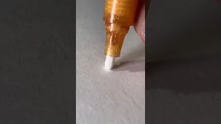 Glitter Pen! ✨#satisfying Drop orange emojis 🧡🍑🐅🎃🥕🔸🟠🥭 #satisfying