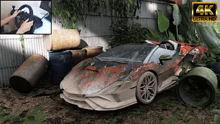Rebuilding Abandoned Lamborghini Sian Roadster - Forza Horizon 5 | Logitech g29 Gameplay