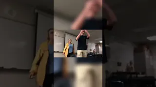 teacher cuts students hair while singing the national anthem….