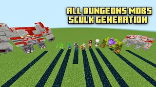 Sculk Generation by All Dungeons Mobs in Minecaft -Which Mob Will generate more Sculk?