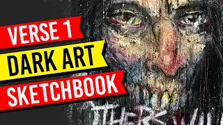 Dark Art Painting (Sketchbook Experiment 01) Sketchbook Ideas & Art Inspiration