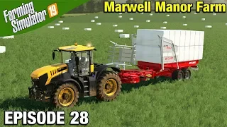 CARTING SILAGE BALES Farming Simulator 19 Timelapse - Marwell Manor Farm FS19 Episode 28