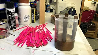 Woodturning -  A Special Request - URN Made with Pink Pencils