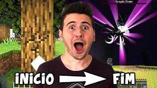 ZEREI O MINECRAFT EM UM SÓ VÍDEO! - DO INÍCIO AO FIM