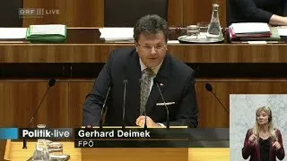 Gerhard Deimek zur Regierungserklärung Faymann II - Verkehr