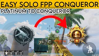 HOW TO CONQUEROR IN SOLO FPP C4S12🤯 TIPS AND TRICKS FOR SOLO FPP CONQUEROR ❤️ PLATINUM TO CONQUEROR