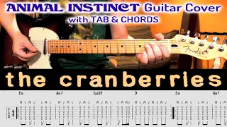 ANIMAL INSTINCT Guitar Cover + TAB The Cranberries | Chords Riff Solo | Easy Guitar Song