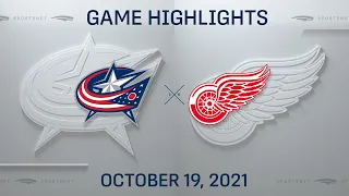 NHL Highlights | Blue Jackets vs. Red Wings - Oct 19, 2021