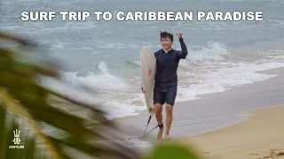 Catching some early surf in Puerto Rico before the EPIC SWELL hits the island