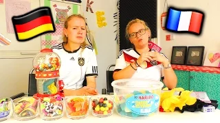 Deutschland - Frankreich ⚽ Wie tippen Eva & Kathi?! EM Candy Challenge zum 1/2-Finale | Jelly Beans