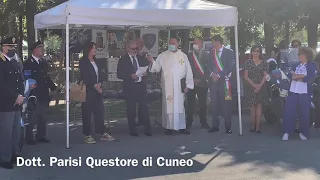 Cussanio: le parole del Questore di Cuneo Parisi e benedizione dei mezzi di Polizia