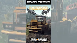 Heavy Truck Horns Compilation | SnowRunner #Shorts