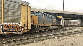 Sharpest Railroad Curve Ever On Main Line & Dangerous Place To Railfan, CSX Enters Queensgate Yard