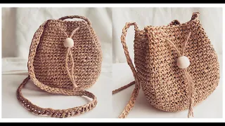 Crochet Raffia Shoulder Bag