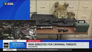 Man arrested for making criminal threats; police seize multiple "high-powered" firearms
