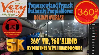 Tomorrowland Transit Authority PeopleMover at Night 360 POV - MVMCP 2019 [5K 360° | 360° Audio]