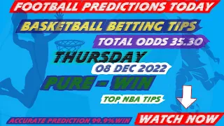 ⚽ FOOTBALL PREDICTIONS TODAY 08/12/2022|🏀NBA BETTING TIPS@mybetpredictz#bettingtips#1xbet#betting