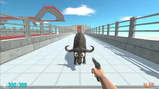 FPS Avatar with all weapons in the biggest battle map - Animal Revolt Battle Simulator