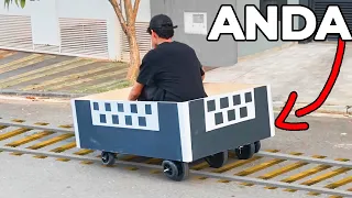 Andei na CIDADE com um CARRINHO do MINECRAFT